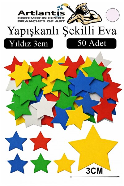 Artlantis Şekilli Eva Yapışkanlı 50 li 1 Paket Kendinden Yapışkanlı Eva Stick...