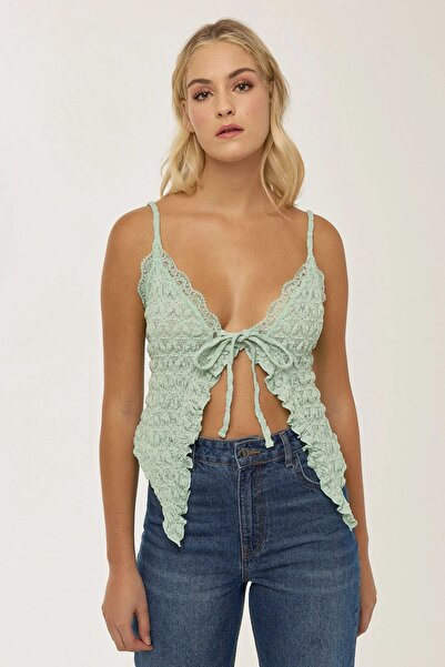 Hiccup Δαντελένιο λεπτομερές τοπ με λαιμόκοψη σε V