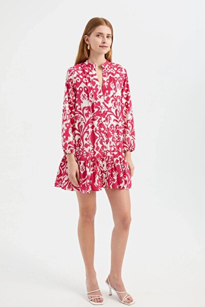 Hiccup Plise Mini Boho Elbise