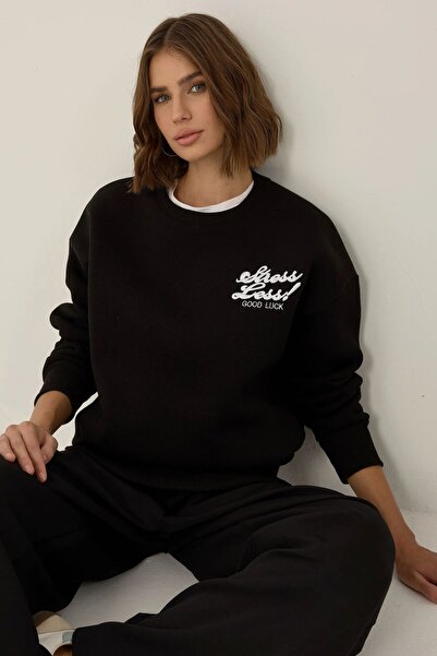 Hiccup Hanorac Comfort Fit cu slogan