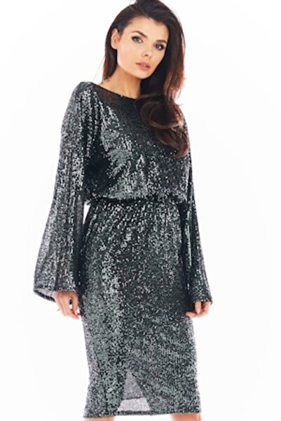 Awama Sequin Dress with V-Neck at the Back