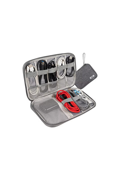Trizand Cable and charger organizer, 6 compartments, travel accessory, waterp...