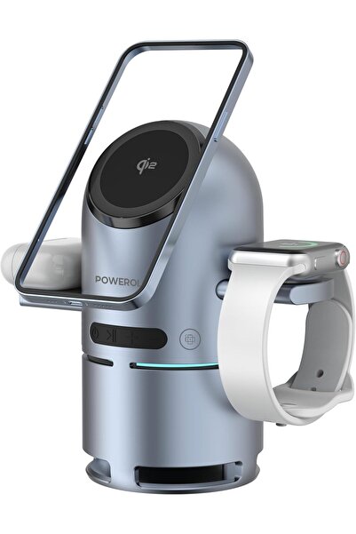 Powerology Qi2 Wireless Charging Station With Speaker