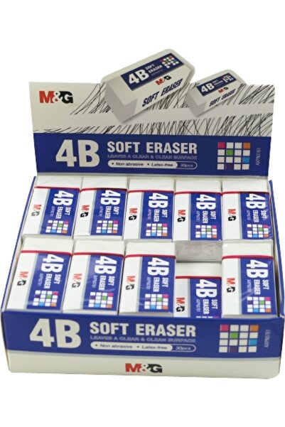 M&G Guma de sters alba, moale, 42 x 18 x 11mm, 36 buc/display,