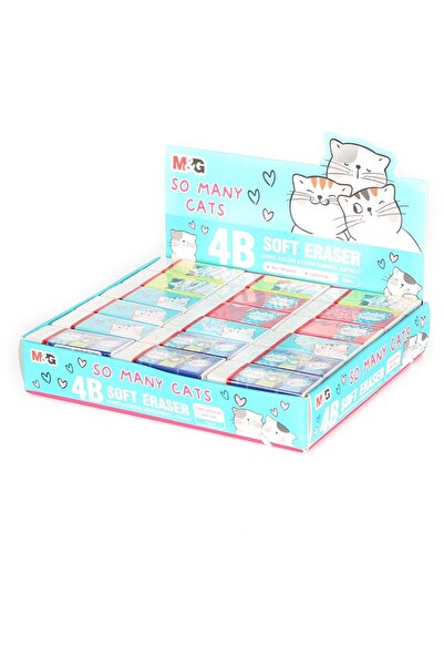 M&G Guma de sters alba, So many cats, dimensiune mini, 36 buc/display,