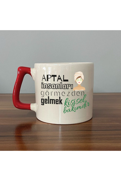 Kırtasiye Ofisi Ignoring  People Red Handle Prime Laf Squeezing Gift Cup Mug ...