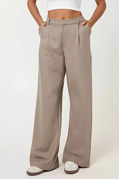 Hiccup Pantaloni cu talie înaltă, plisați, cu picior larg