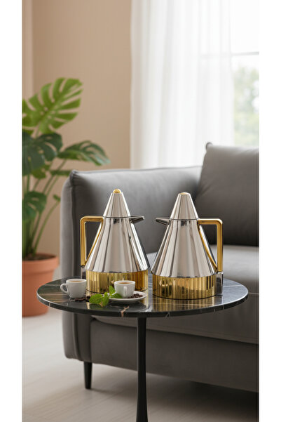 Generic A stylish and modern 1-liter tea and coffee thermos set