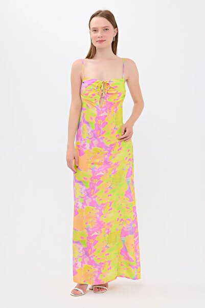 Hiccup Floral Printed with crisscross neckline and spaghetti straps