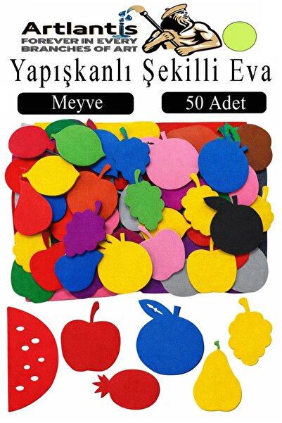 Artlantis Şekilli Eva Yapışkanlı 50 li 1 Paket Kendinden Yapışkanlı Eva Stick...