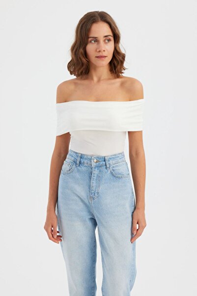 Hiccup Боди с открити рамене и набрани крачоли