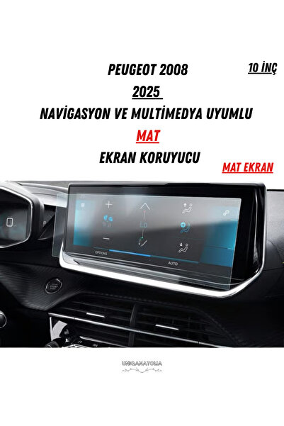 UniqAnatolia Peugeot 2008 Navigation and Multimedia Compatible 2025 Matte Scr...