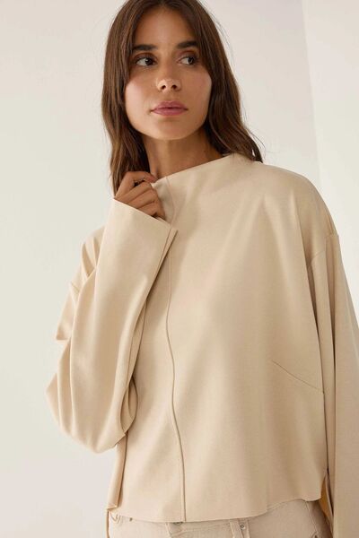 Hiccup Bluză cu croială confortabilă și detalii cu cusături