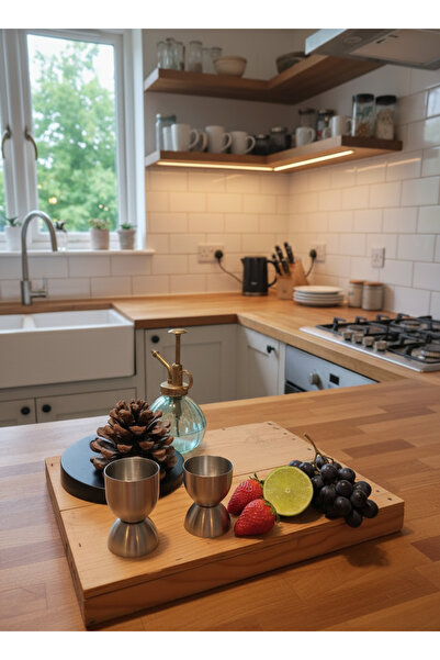 Mutsan طقم كوب قياس الكوكتيل من الفولاذ المقاوم للصدأ 18/10 مكون من قطعتين | ...