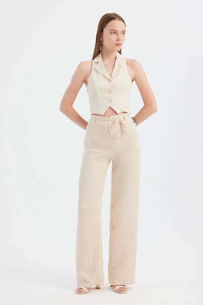 Hiccup Woven Straight Fit Belt Detailed Trousers