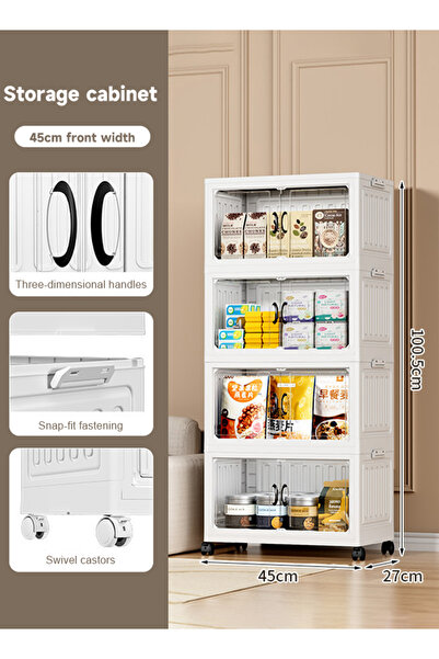 Generic 2/3/4/5 Folding storage cabinet storage box multi-level storage cabin...