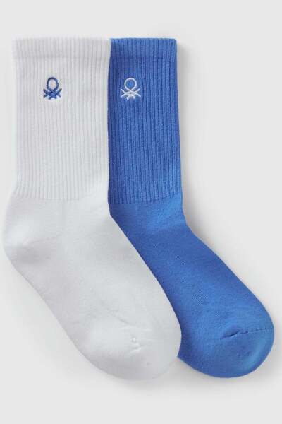 United Colors of Benetton Set de șosete lungi pentru bărbați, cu logo brodat,...