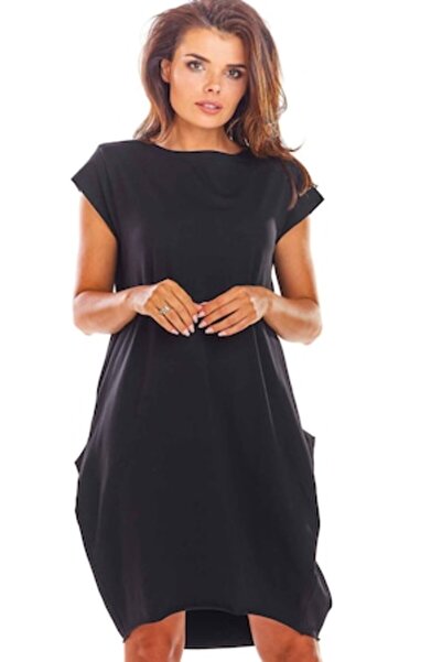 Awama InfiniteYou Women's Dress, Black, L/XL