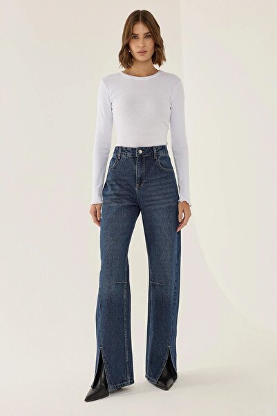 Hiccup Mid-rise jeans with straight side slits