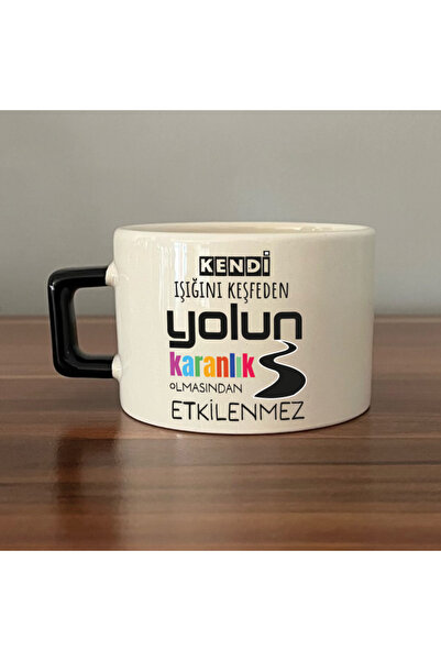 Kırtasiye Ofisi Exploring Your Own Light Black Handle Square Motivational Gif...