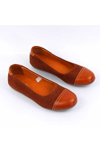tino Lightweight ballet flats, made of genuine leather, for children 3221-COGNAC
