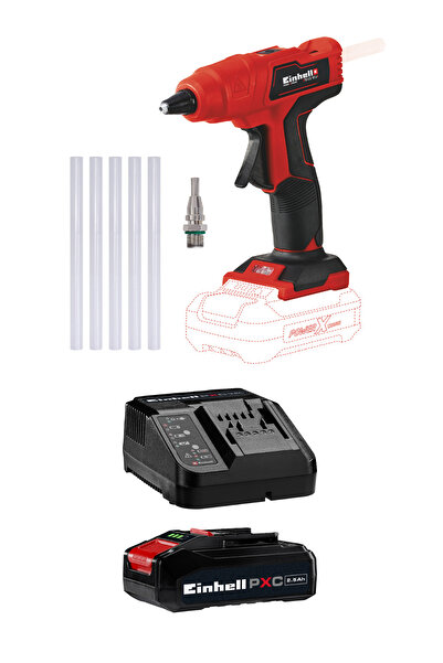 Einhell TE-CG 18 Li, Akülü Sıcak Silikon Mum Tabancası Seti (2,5 Ah Starter K...
