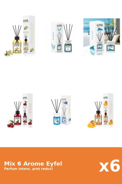 Eyfel Set 6 Mix Eyfel: 1x Angel, 1x Cirese, 1x Cool Water, 1x Mana Maicii Dom...