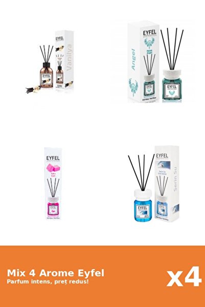 Eyfel Set 4 Mix Eyfel: 1x Angel, 1x Bubble Gum, 1x Cool Water, 1x Vanilie