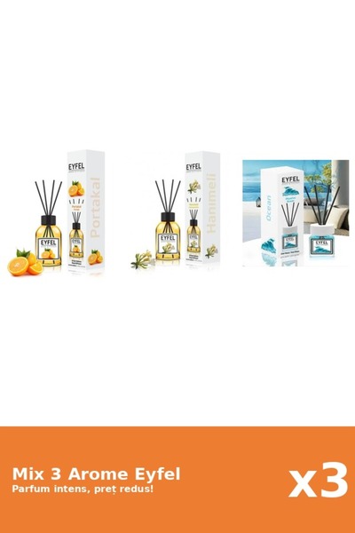 Eyfel Set 3 Mix Eyfel: 1x Mana Maicii Domnului, 1x Ocean, 1x Portocala