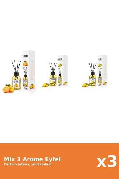 Eyfel Set 3 Mix Eyfel: 2x Ananas, 1x Portocala