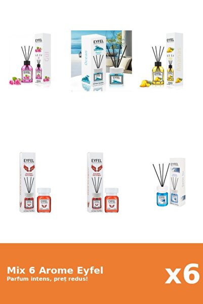 Eyfel Set 6 Mix Eyfel: 1x Ananas, 1x Cool Water, 1x Ocean, 2x Red Dragon, 1x ...