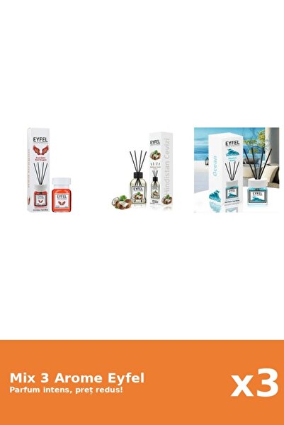 Eyfel Set 3 Mix Eyfel: 1x Nuca De Cocos, 1x Ocean, 1x Red Dragon