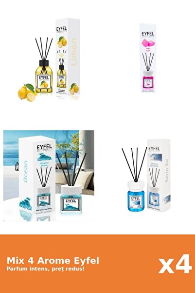 Eyfel Set 4 Mix Eyfel: 1x Bubble Gum, 1x Cool Water, 1x Lamaie, 1x Ocean