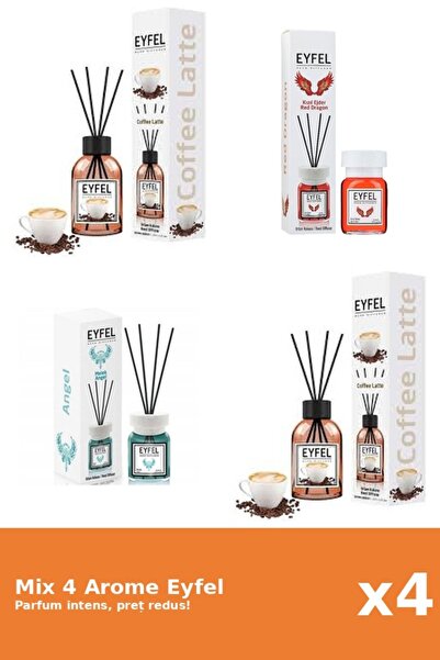 Eyfel Set 4 Mix Eyfel: 1x Angel, 2x Cafea, 1x Red Dragon