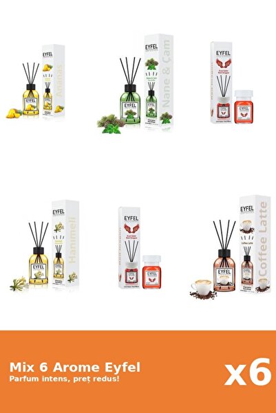 Eyfel Set 6 Mix Eyfel: 1x Ananas, 1x Cafea, 1x Mana Maicii Domnului, 1x Pin S...