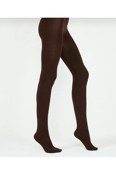 egeshoper Acı kahverengi 50 Den opak külotlu çorap