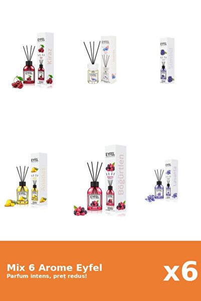 Eyfel Set 6 Mix Eyfel: 1x Ananas, 1x Cirese, 1x Fructe De Padure, 1x Lavanda,...