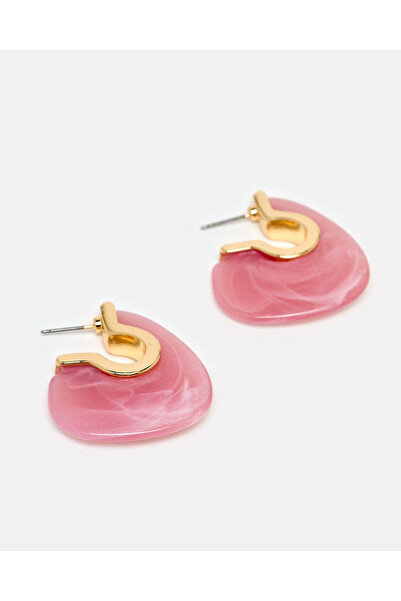 REDTAG أقراط نسائية وردية مزينة