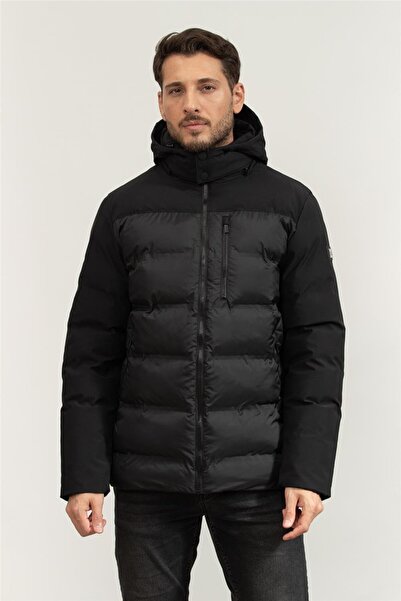 Karl Lagerfeld Hooded Jacket Erkek Şişme Mont