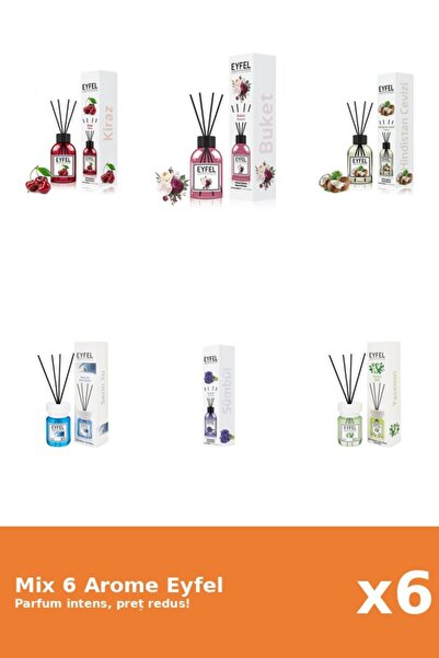 Eyfel Set 6 Mix Eyfel: 1x Bouquet, 1x Cirese, 1x Cool Water, 1x Iasomie, 1x N...