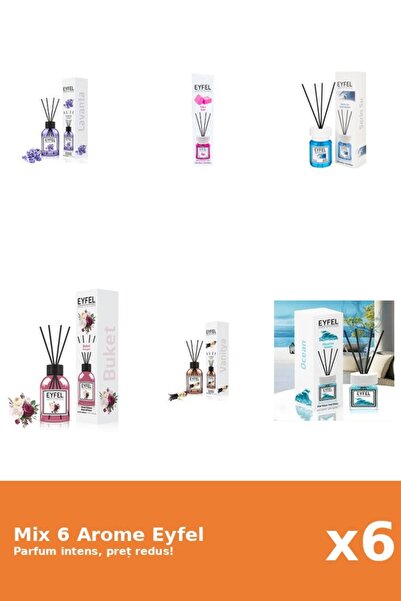 Eyfel Set 6 Mix Eyfel: 1x Buchet, 1x Gumă de mestecat, 1x Apă rece, 1x Lavand...