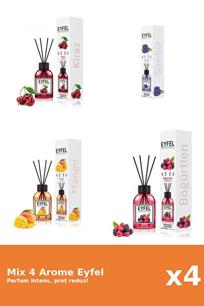 Eyfel Set 4 Mix Eyfel: 1x Cirese, 1x Fructe De Padure, 1x Mango, 1x Zambile