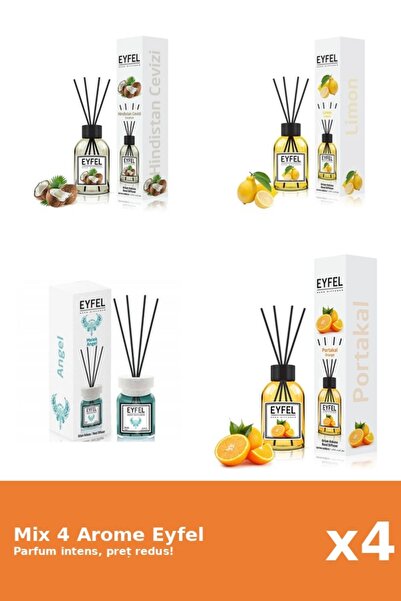 Eyfel Set 4 Mix Eyfel: 1x Angel, 1x Lamaie, 1x Nuca De Cocos, 1x Portocala