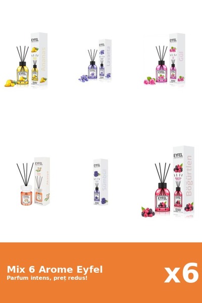Eyfel Set 6 Mix Eyfel: 1x Acacia, 1x Ananas, 1x Fructe De Padure, 1x Lavanda,...