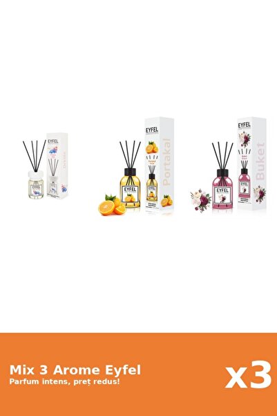 Eyfel Set 3 Mix Eyfel: 1x Bouquet, 1x Orhidee, 1x Portocala
