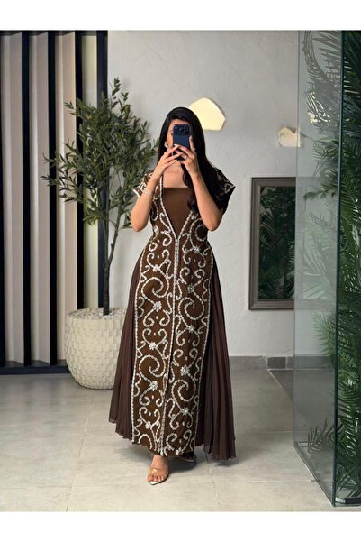 STYLENOVA جلابيه بلون بني فخم