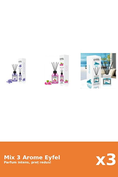 Eyfel Set 3 Mix Eyfel: 1x Lavanda, 1x Ocean, 1x Trandafir