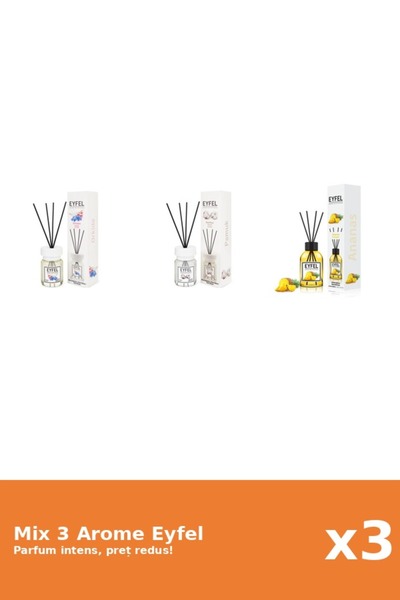 Eyfel Set 3 Mix Eyfel: 1x Ananas, 1x Bumbac, 1x Orhidee