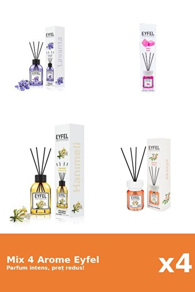 Eyfel Set 4 Mix Eyfel: 1x Acacia, 1x Bubble Gum, 1x Lavender, 1x Mana Maicii ...