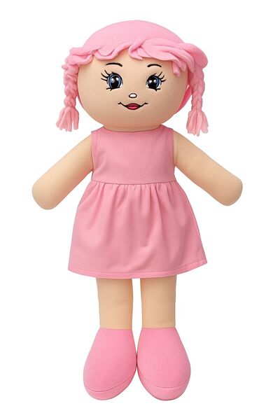 Akar Oyuncak Bez Bebek Özel Yapım Premium Pembe 50 cm